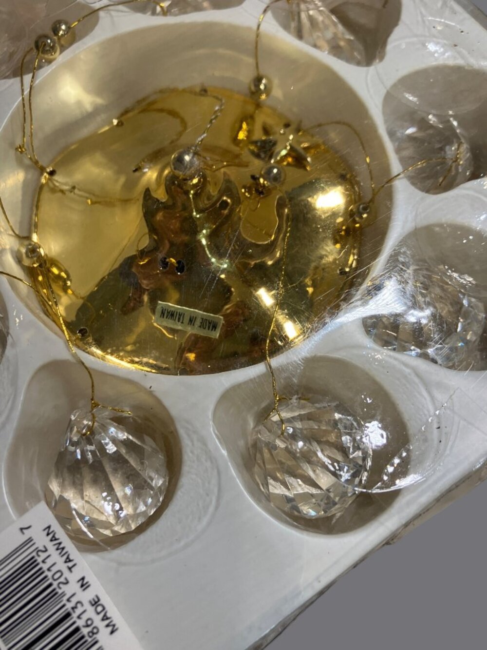 Kurt Adler Crystal Hanging Drops Christmas Ornament Taiwan 8.5 "X 3" - Picture 7 of 14